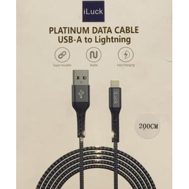 Imagem de cabo Usb de 2m  com entrada lightning /usb  - iluck, Branco