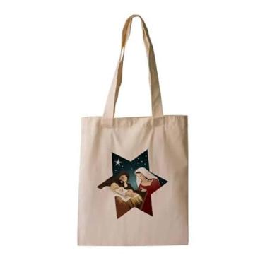Imagem de Sacola Ecológica Bolsa De Praia - Estrela Feliz João Maria e Jesus
