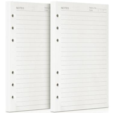 Imagem de OMEYA Refil de papel A6, 320 páginas A6, folhas soltas, 6 furos, refil de caderno para fichário recarregável com 6 anéis, agenda, diário, pintura, organizador pessoal, páginas de linha