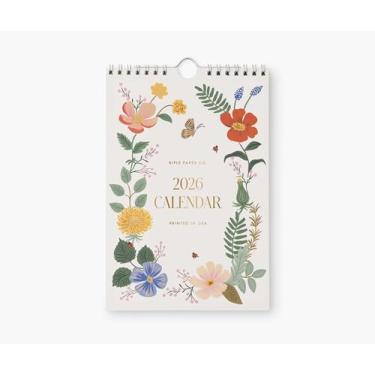 Imagem de RIFLE PAPER CO. Calendário de cozinha, datado para os meses de janeiro a dezembro de 2026, ilustrações mensais, lembre-se de aniversários, aniversários e celebrações (23 cm C x 15 cm L), campos de