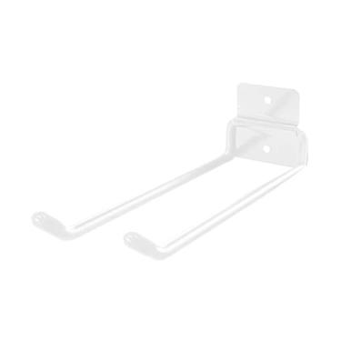 Imagem de WeiLaiKeQi Suporte de vassoura para garagem, fácil instalação, gancho de armazenamento de utilidades, suporte para ferramentas elétricas, cordas, escada, Branco