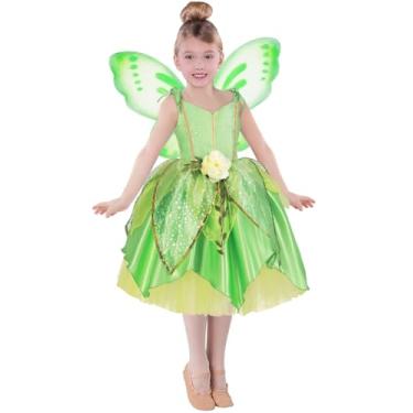 Imagem de MDYCW Princess Tinker Bell Costume for Toddler Girls, Birthday Party Fairy Dress Up, Special Occasion Dress with Wings, Green