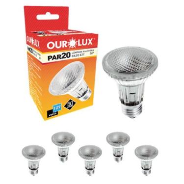 Imagem de 6 Lâmpadas Halógenas Ourolux PAR20 50W 127V E27 Cor da Luz 2800K Amare