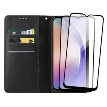 Imagem de Capa Capinha Carteira Para Galaxy A54 Capinha Flip Case + 2 Películas de Vidro Temperado 3D