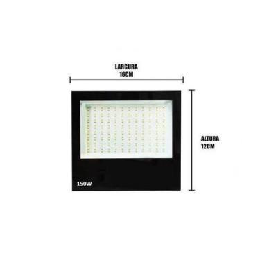 Imagem de Refletor Led 150W Branco Frio Holofote Luz Fria Bivolt - Innovaree-Com