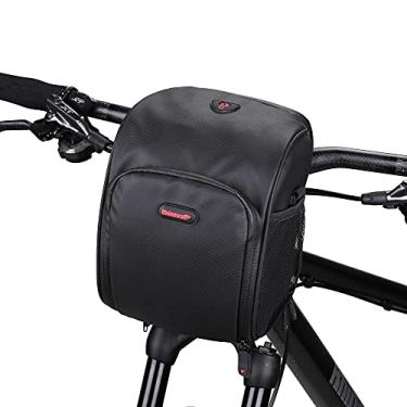 Imagem de Rhinowalk Bolsa para guidão de bicicleta, bolsa frontal para bicicleta de estrada, bolsa para quadro de bicicleta, cesta de bicicleta, acessórios profissionais de ciclismo