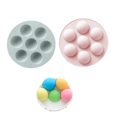 Imagem de Moldes de chocolate de silicone semi-esfera, molde de cozimento para fazer bomba de chocolate quente, bolo, geleia, mousse, moldes de cúpula de silicone para assar.