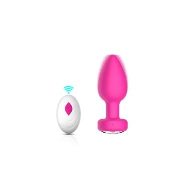 Imagem de Plug Anal em Silicone: 10 Modos de Vibração e Controle Remoto (Pink)