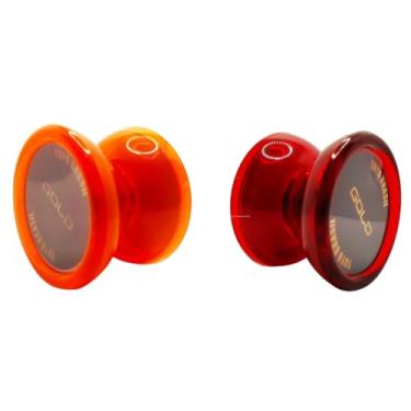 Imagem de Kit com 2 Ioiôs Profissionais Gold – Yo-Yo com Rolamento pra Manobras e Diversão Garantida (Vermelo/Laranja)
