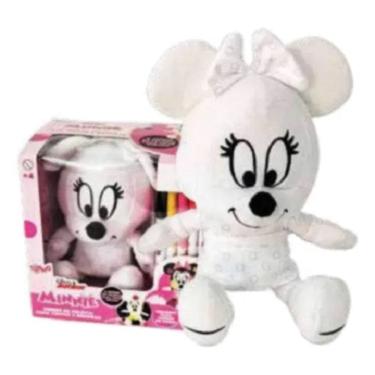 Imagem de Pelúcia Disney 18 Cm Pintar e Decorar - Minnie  -  Lavável Reutilizável – Toyng