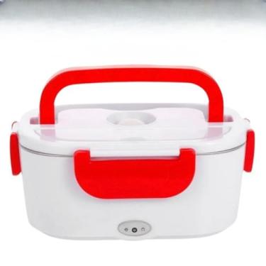 Imagem de Marmita Termica Eletrica Portatil Veicular E Domestica Bolsa Termica Marmita Lancheira Termica Adulto Aquece Em 30 Minutos(1 cabo (Sem cabo de carro),vermelho)