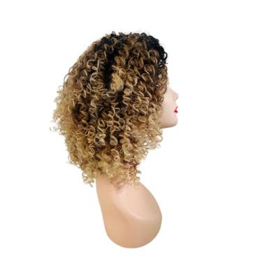 Imagem de Peruca Lace wig afro cacheada 55cm 250g Fibra(LOIRO MESCLADO)