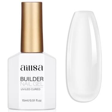 Imagem de AILLSA Gel Construtor Transparente 7 Em 1, Esmalte Em Gel Fortalecedor Para Engrossar Unhas Naturais, Extensão Transparente, Esmalte Em Gel Rígido, Cola Com Strass Para Nail Art, Base Necessária, 0