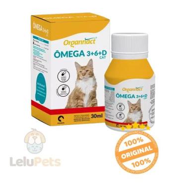 Imagem de Suplemento Mineral Para Gatos Organnact Ômega 3+6+D Cat 30ml