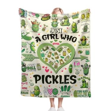 Imagem de Cobertor de outono para amantes de picles, presente para lençol leve e confortável, cobertor de flanela super macio, decoração de casa perfeita para cama, sofá, cadeira, sala de estar, 101,6 cm x 127