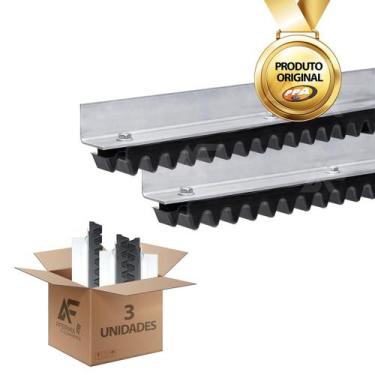 Imagem de Kit 3 Cremalheiras Para Portão Deslizantes Barra de 1m Ppa Garen Rcg