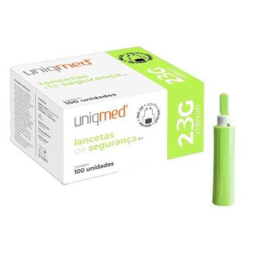Imagem de Lancetas De Segurança 1,8Mm X 23G Paii Kit 200Un Uniqmed