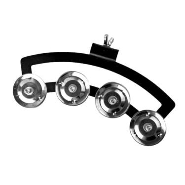 Imagem de MERIGLARE Conjunto de tamborim de percussão, pandeiro, caixa, pandeiro, montável em metal, multifuncional, sino de mão, chocalho para bateristas de conjunto, S