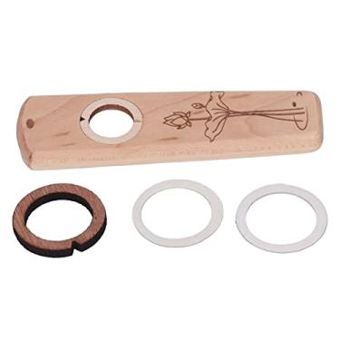 Imagem de QANYEGN Flauta de Wood Kazoo, Kazoo de madeira multi -funcional, Wooden Play Guitar Ukulele Accompaniment Harmonica Diaphragm Wind Instrument (Maple)