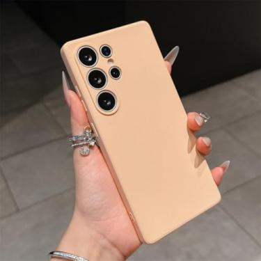 Imagem de Capa para Samsung S24FE em silicone líquido, cor de doces, à prova de choque, macia e completa (para Samsung S24FE/rosa)