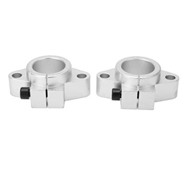 Imagem de 2 peças SHF40 Suporte de eixo de trilho de guia de liga de alumínio Suporte de trilho de movimento linear de guia de fixação para eixo de 40 mm de diâmetro