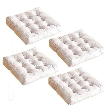 Imagem de Pacote Com 4 Almofadas De Assento Para Cadeiras De Jantar, Almofada De Cadeira Para Cadeiras De Jantar, Almofadas De Assento Para Cadeiras Ao Ar Livre, Conforto Superior & Suavidad, D, 45 X 45CM