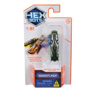 Imagem de Brinquedo Robo Sensorial Nano Flash Preto E Verde - Hexbots