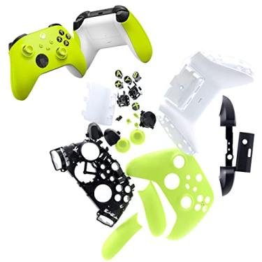 Imagem de Deal4GO FULL Housing Shell kit Complete Repair Buttons Trigger Thumbsticks replacement for X BOX Series S & X BOX Series X Controller #1914 (Electric Volt)