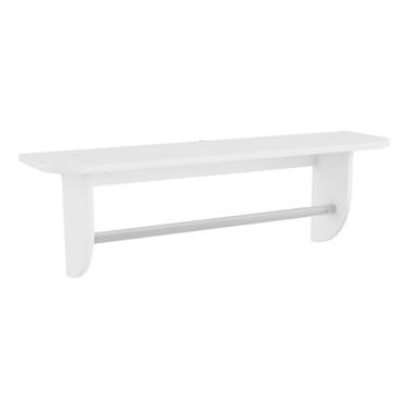 Imagem de Prateleira De Quarto 707 C- Suporte Branco - Peroba