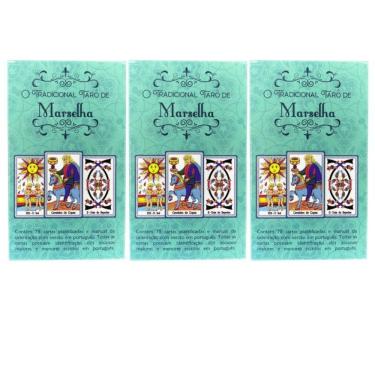 Imagem de Kit  Com 3 Baralhos O Tarot De Marselha 78 Cartas