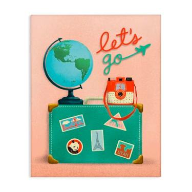 Imagem de Stupell Industries Let's Go Travel Suitcase Canvas Wall Art Design por Jilly Jack Designs, 20 x 16