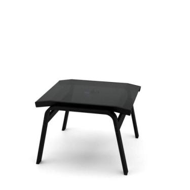 Imagem de Apoio De Pé Riviera Alumínio Preto Tela Preto - Aluv Móveis