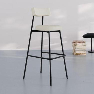 Imagem de Conjunto 4 Banquetas Altas Stout com Estrutura Preta - Metalig