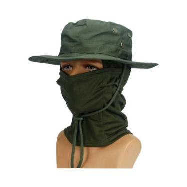Imagem de Chapéu Boonie Dobrável De Aba Larga Camuflado Masculino, Balaclava De 