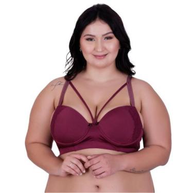 Imagem de Sutiã Plus Size com Tirinhas Bojão Detalhe em Renda Strappy - NAKA MOD