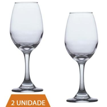 Imagem de Conjunto Taças de Vidro 365ml Agua e vinho Tinto Luxo 2 Un - CRISTAR