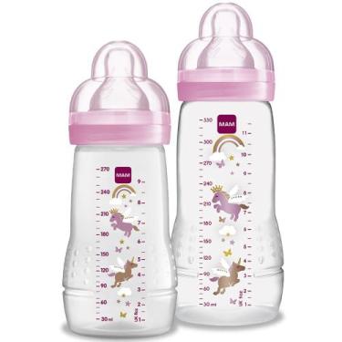 Imagem de Kit Mam Mamadeira Easy Active Set Rosa 270ml + 330ml 2m+