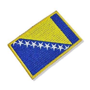 Imagem de BP0438-001 Bósnia e Herzegovina Bandeira Patch Bordado 7,5x5 - BR44