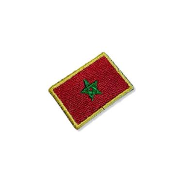 Imagem de BP0192-031 Bandeira Marrocos Patch Bordado 3,8x2,5cm - BR44