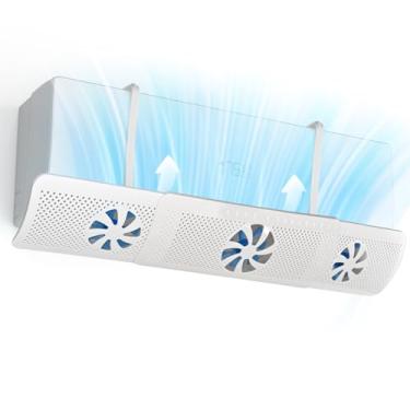 Imagem de OYLUS Defletor de ar condicionado ajustável - Para-brisa AC montado na parede, defletor retrátil anti-sopro direto para resfriamento e aquecimento, evita correntes de ar e melhorar o conforto