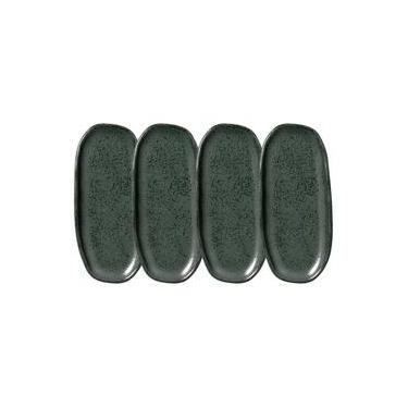 Imagem de Conjunto de Travessas Oval Rasa Mini Porto Brasil Orgânico Greenery 16,5x8cm - 4 Peças