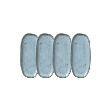 Imagem de Conjunto de Travessas Oval Rasa Mini Porto Brasil Orgânico Breeze 16,5x8cm - 4 Peças