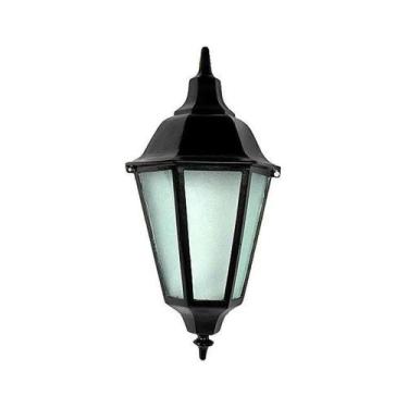 Imagem de Luminária Colonial Meia Cara Italiana em Alumínio e Vidro - LUMINÁRIAS