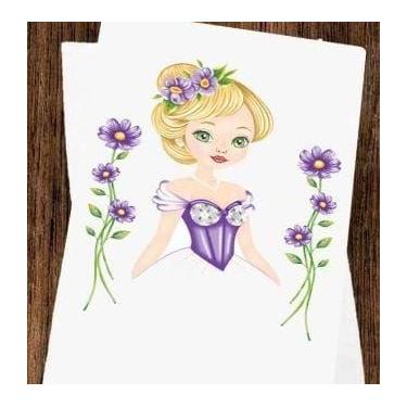 Imagem de Pano Bainha Boneca Cindy com Glitter para Fazer Saia de Crochê - 45x72