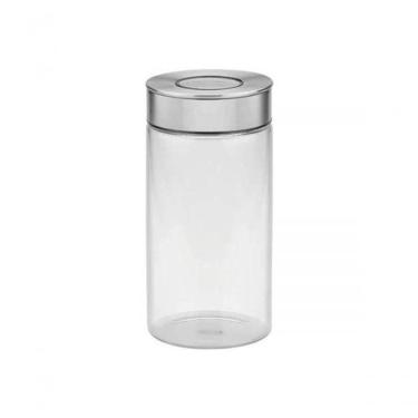 Imagem de Pote De Vidro Tramontina Purezza Com Tampa De Aço Inox 10cm 1,4 Litros