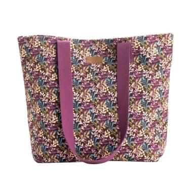 Imagem de Maison d' Hermine Sacola de lona feminina de lona de algodão reutilizável, bolsa de supermercado a granel com alça para compras e viagens, 31 - Hoara, 17.7" L x 4" W x 14.5" H (Canvas Tote Bag), Hoara