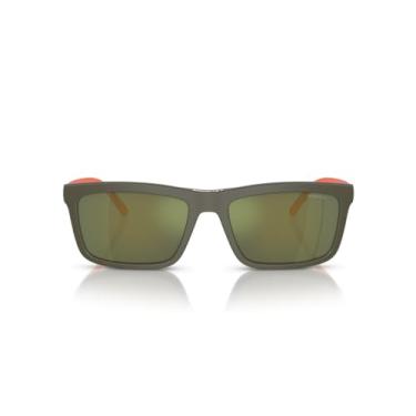 Imagem de ARNETTE An4333 Hypno 2.0 masculino com armação retangular para óculos de grau, Lente verde militar/demonstração fosca, 55 mm