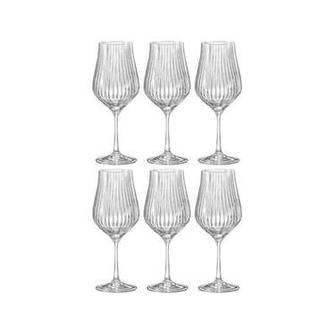 Imagem de Conjunto de Taças para Vinho Bohemia Tulipa Optic em cristal 450ml - 6 Peças