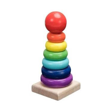 Imagem de Brinquedo Educacional 3D De Madeira Colorido Montessori Para Crianças,