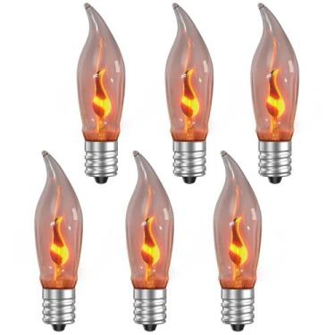 Imagem de Lâmpadas Flame Light Bulbs Hompavo Upgraded E12, pacote com 6